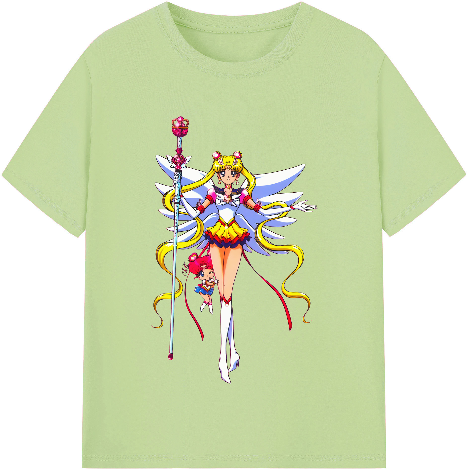 （画像用） 美少女戦士セーラームーン 月野 うさぎ つきの うさぎ Sailor Moon Tsukino Usagi 綿100％半袖Tシャツ（フロントプリント）